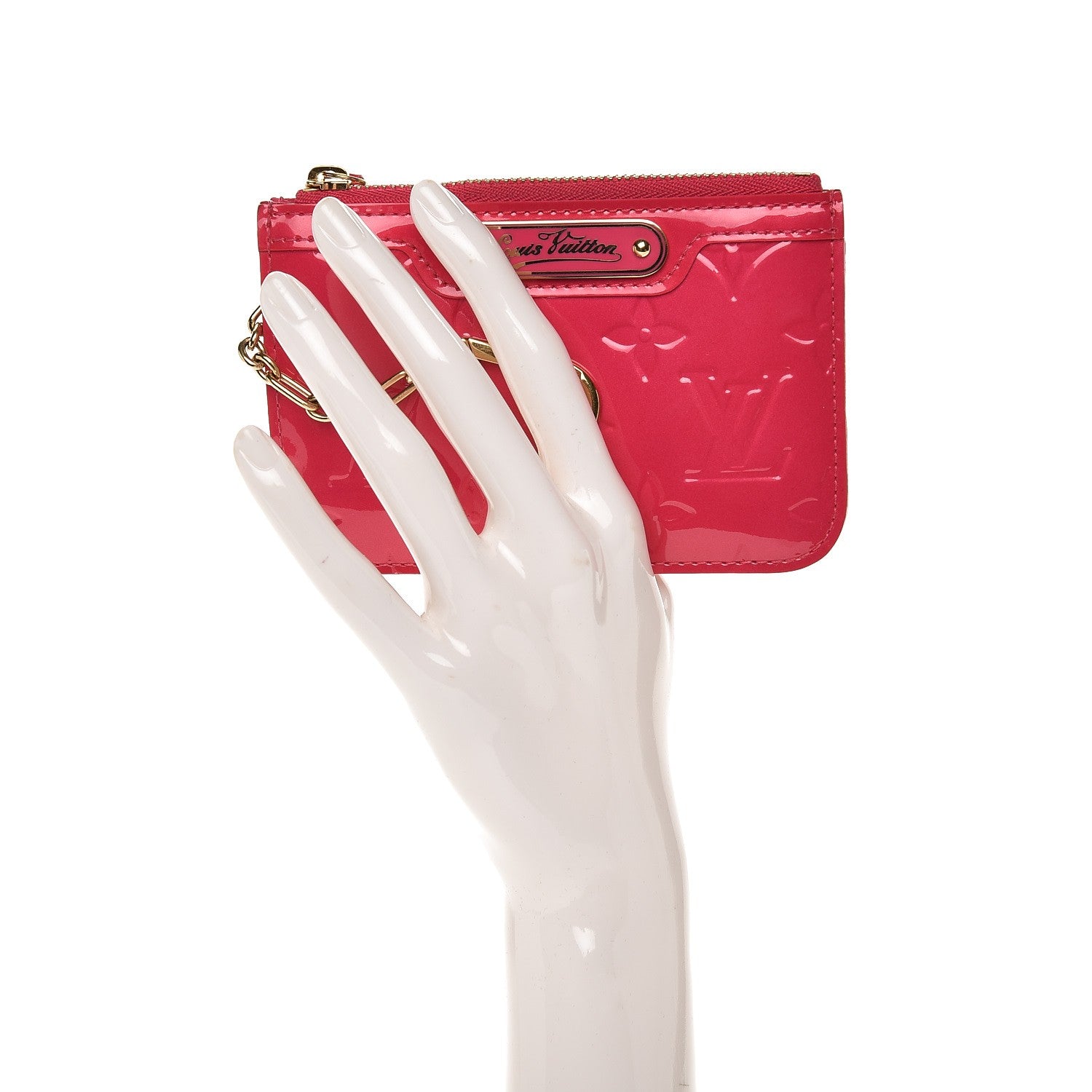 Louis Vuitton Vernis Key Pouch Rose Pop 2 of 7