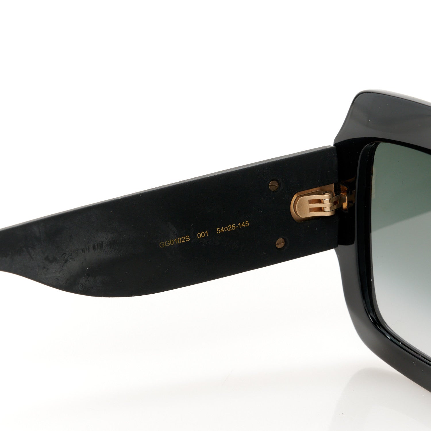 Gucci Square Frame Glitter GG0102S Sunglasses Black 5 of 8