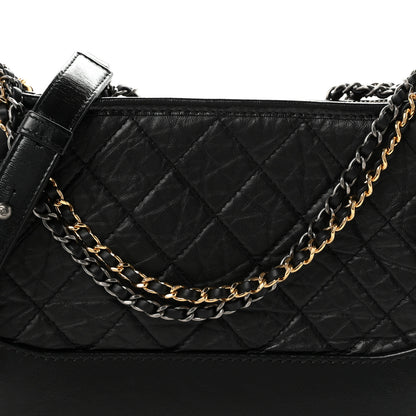 Chanel Aged Calfskin Quilted New Medium Gabrielle Hobo Black 8 of 11