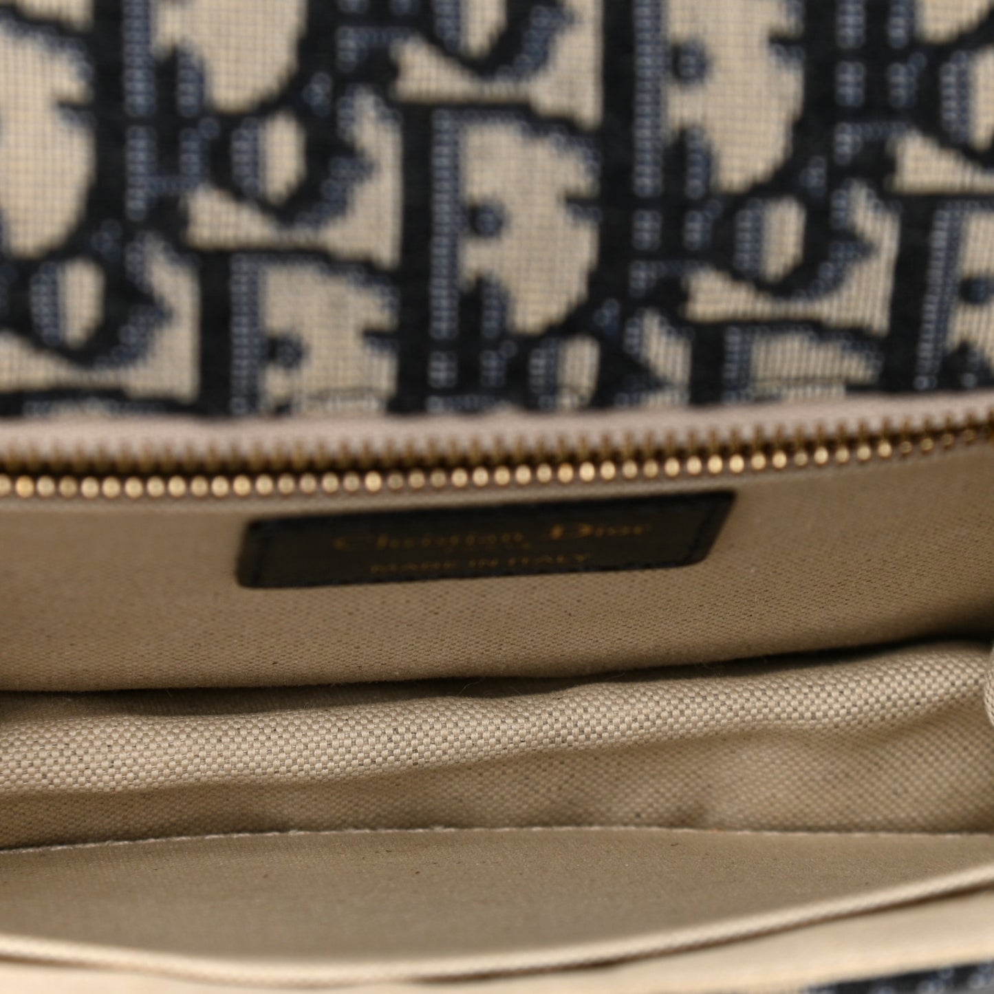 Oblique Small DiorAddict Flap Bag Navy Blue