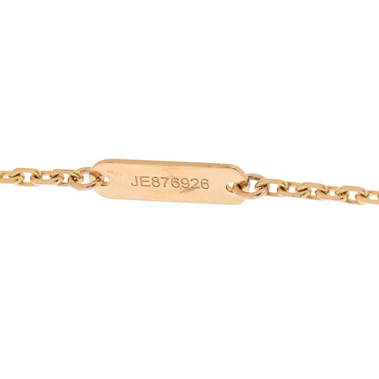 18K Rose Gold Diamond Bulls Eye Vintage Alhambra Pendant Necklace