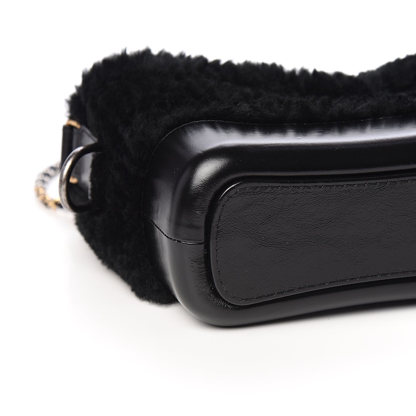 Shearling Small Gabrielle Hobo Black