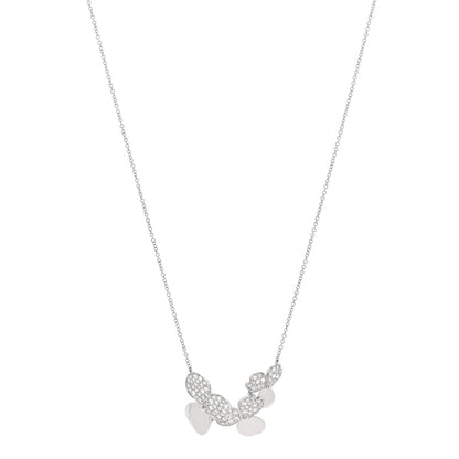 Tiffany Platinum Diamond Mini Paper Flowers Cluster Pendant Necklace 1 of 6