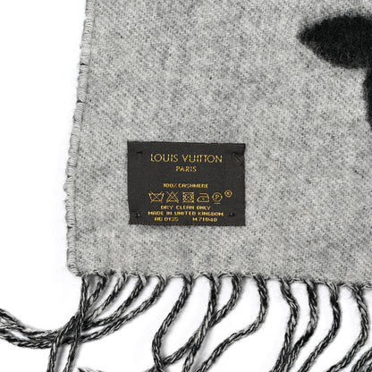 Louis Vuitton Cashmere Monogram Reykjavik Scarf Black 4 of 4