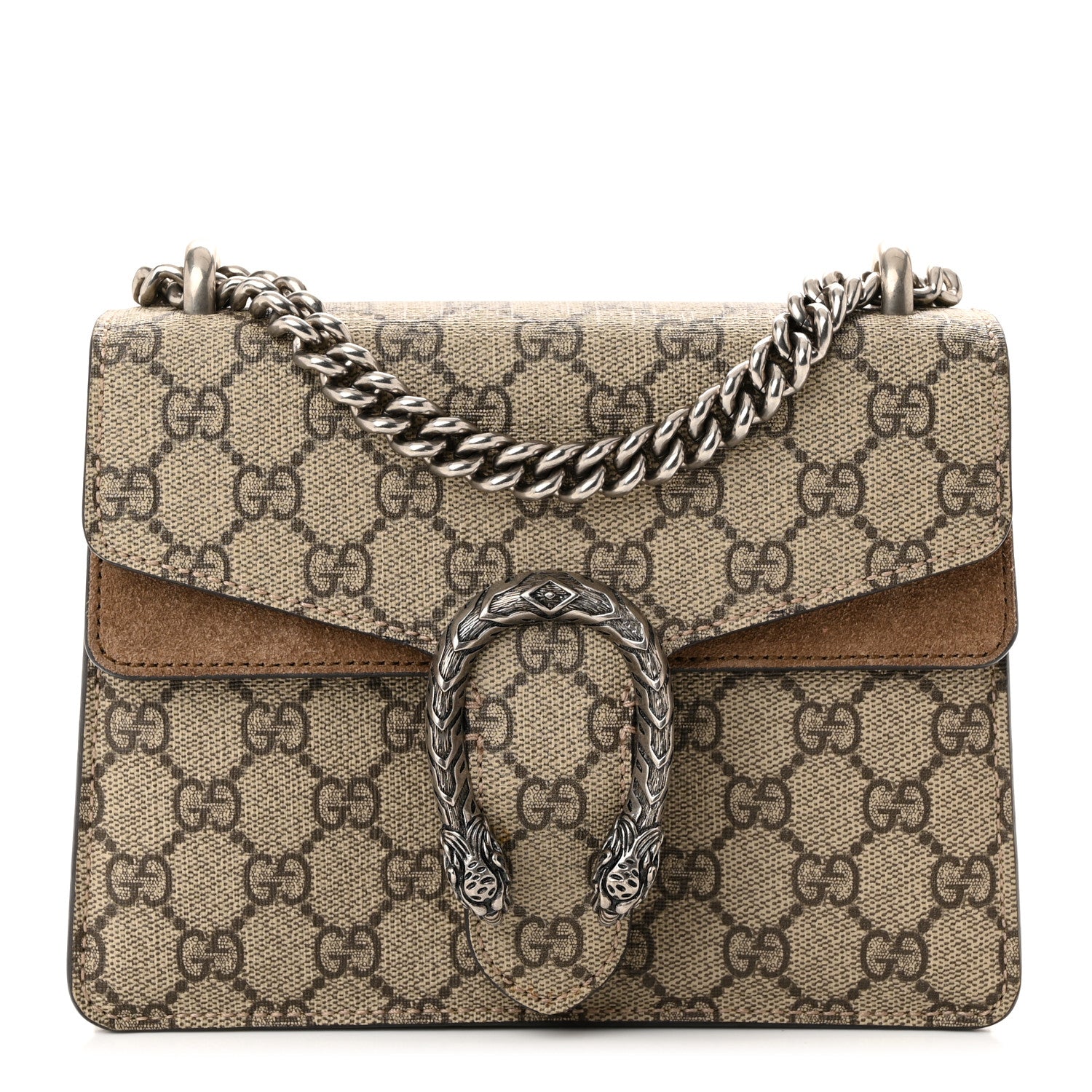 Gucci GG Supreme Monogram Mini Dionysus Shoulder Bag Taupe 1 of 11