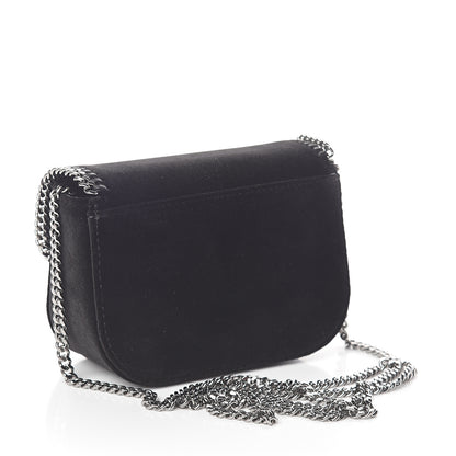 Stella McCartney Velvet Crystal Princess Diana Falabella Box Shoulder Bag Black 2 of 8