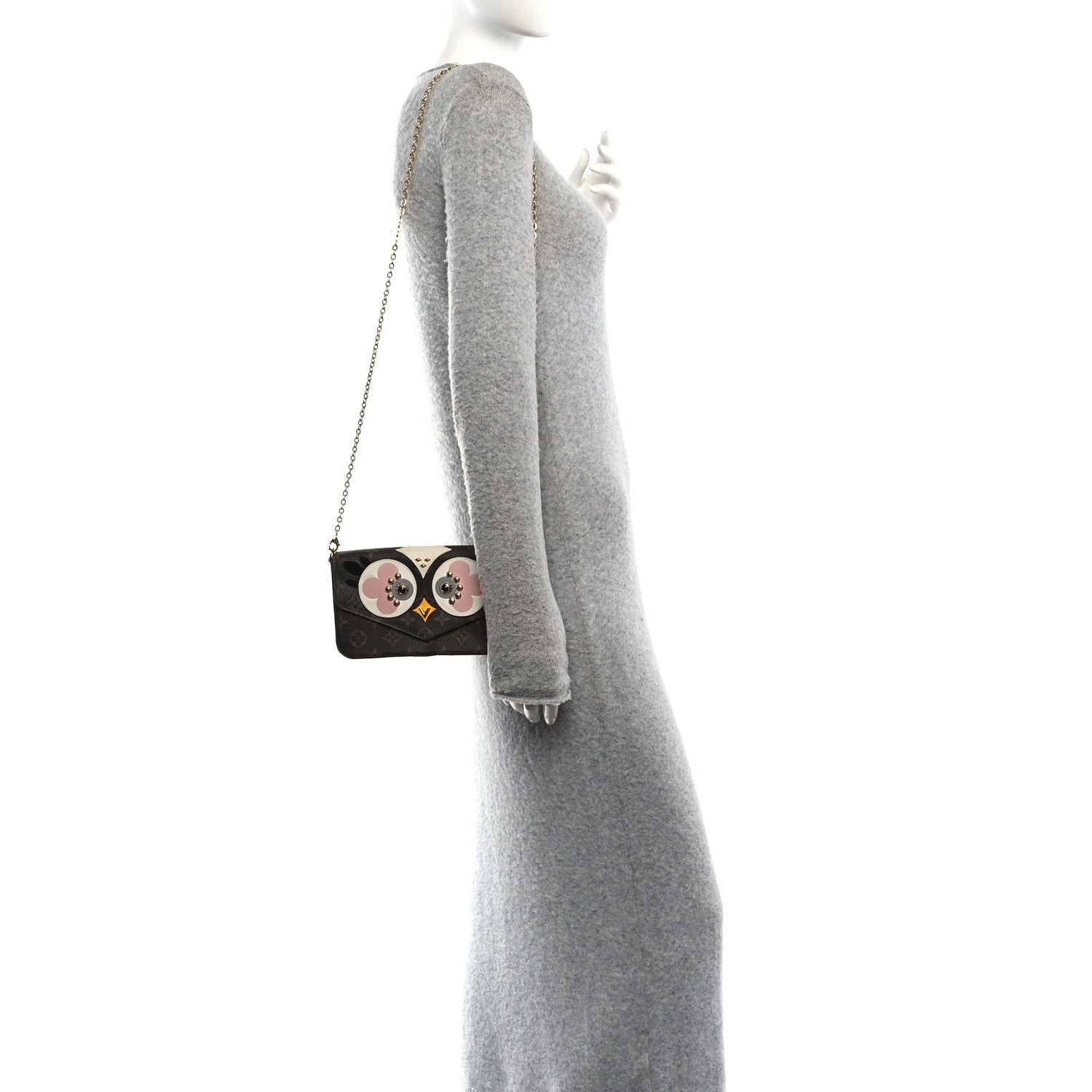 Louis Vuitton Monogram Lovely Birds Pochette Felicie Chain Wallet 2 of 10
