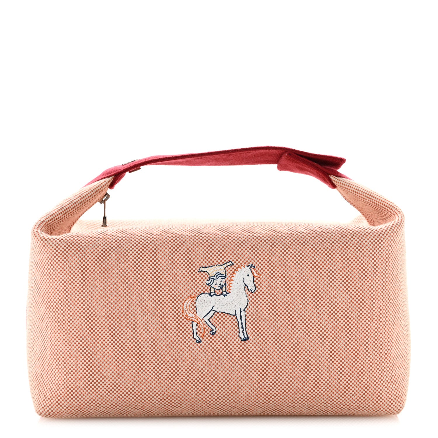 Hermes Canvas Large Bride-A-Brac Cabriole Case Terracotta 1 of 7