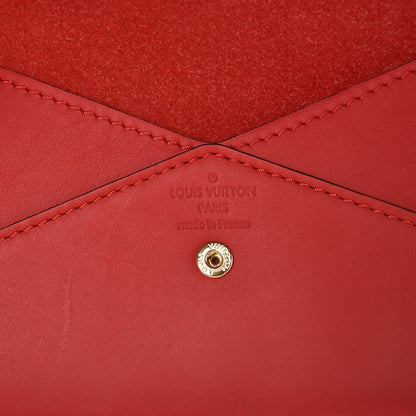 Louis Vuitton Veau Cachemire Chinese New Year Dog Envelope Pouch Red 6 of 7