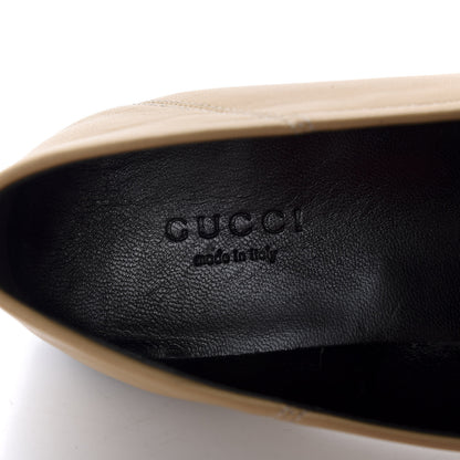 Gucci Lambskin Womens Brixton Horsebit Loafers 36.5 Wheat 7 of 10