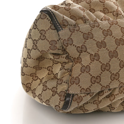 Gucci Monogram Large D Gold Hobo Dark Brown 9 of 12