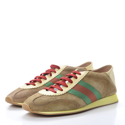 Gucci Suede Web Mens Rocket Sneakers 8 Nocciola Burro 3 of 10