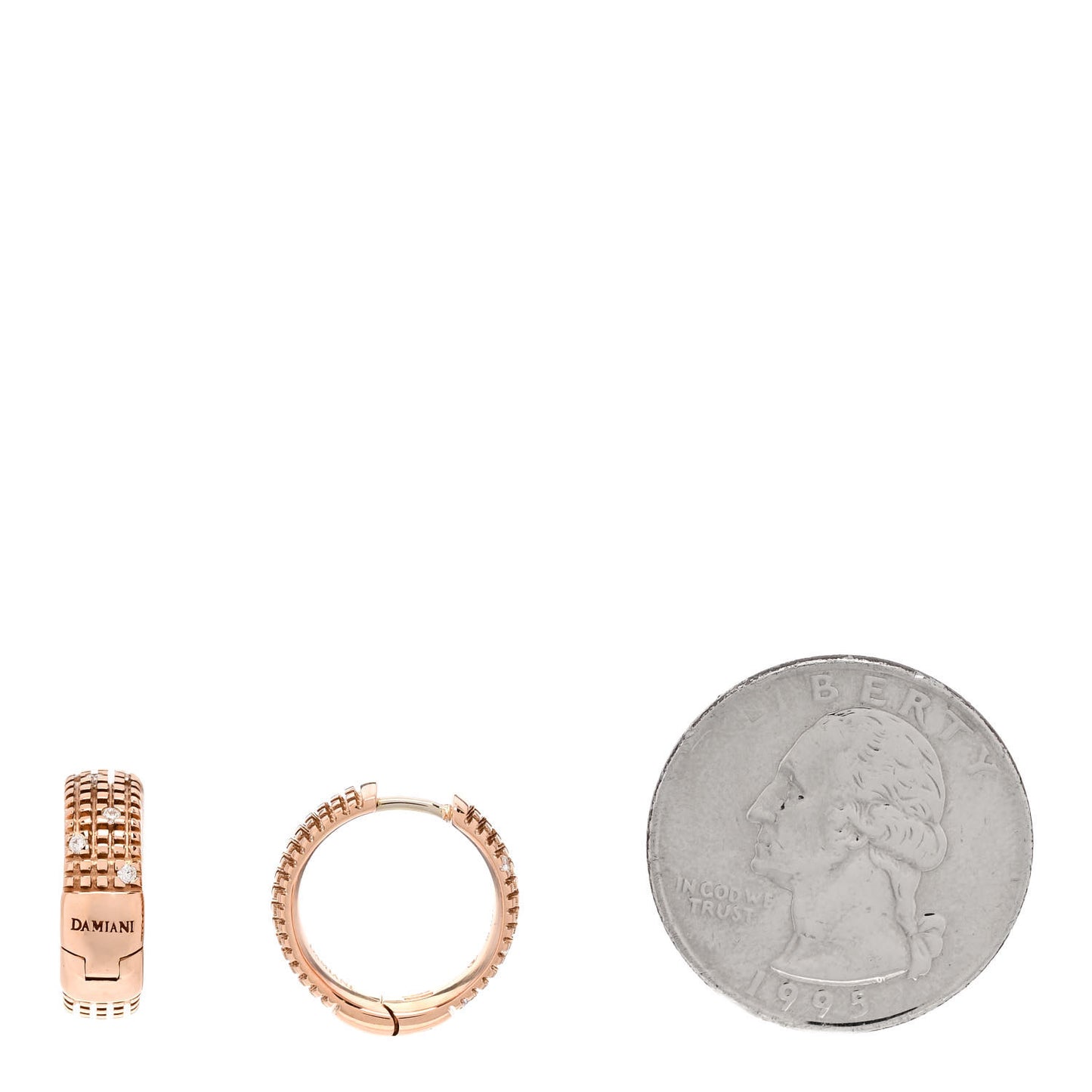 18K Yellow Gold Diamond Metropolitan Hoop Earrings