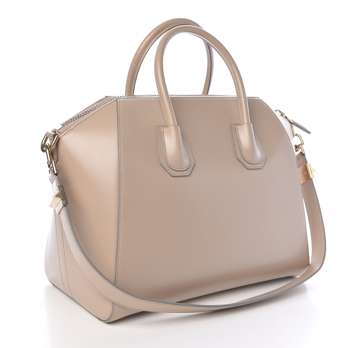 Shiny Lord Calfskin Medium Antigona Sand