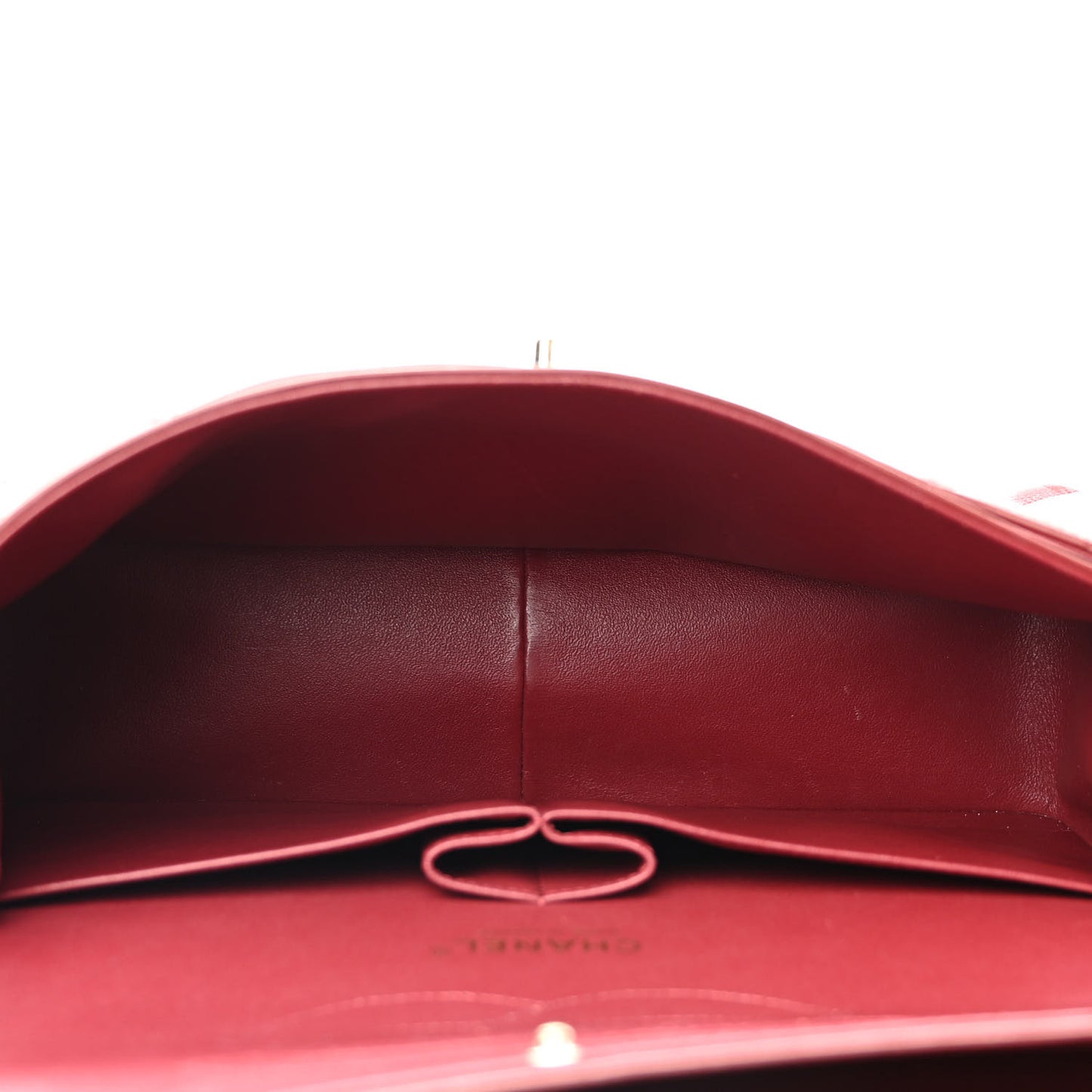 Lambskin Quilted Jumbo Double Flap Burgundy