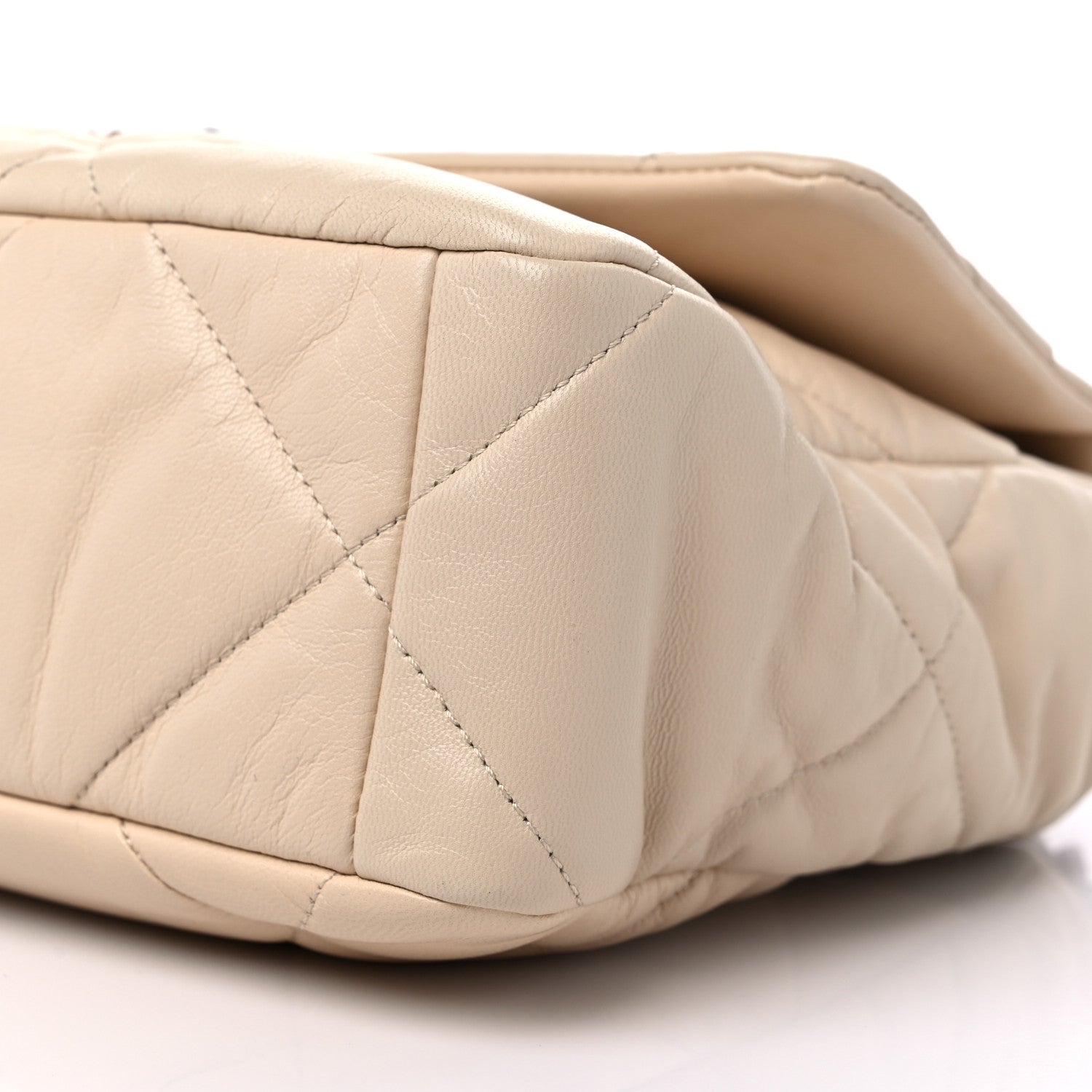 Chanel Lambskin Quilted Large Chanel 19 Flap Beige 9 of 13