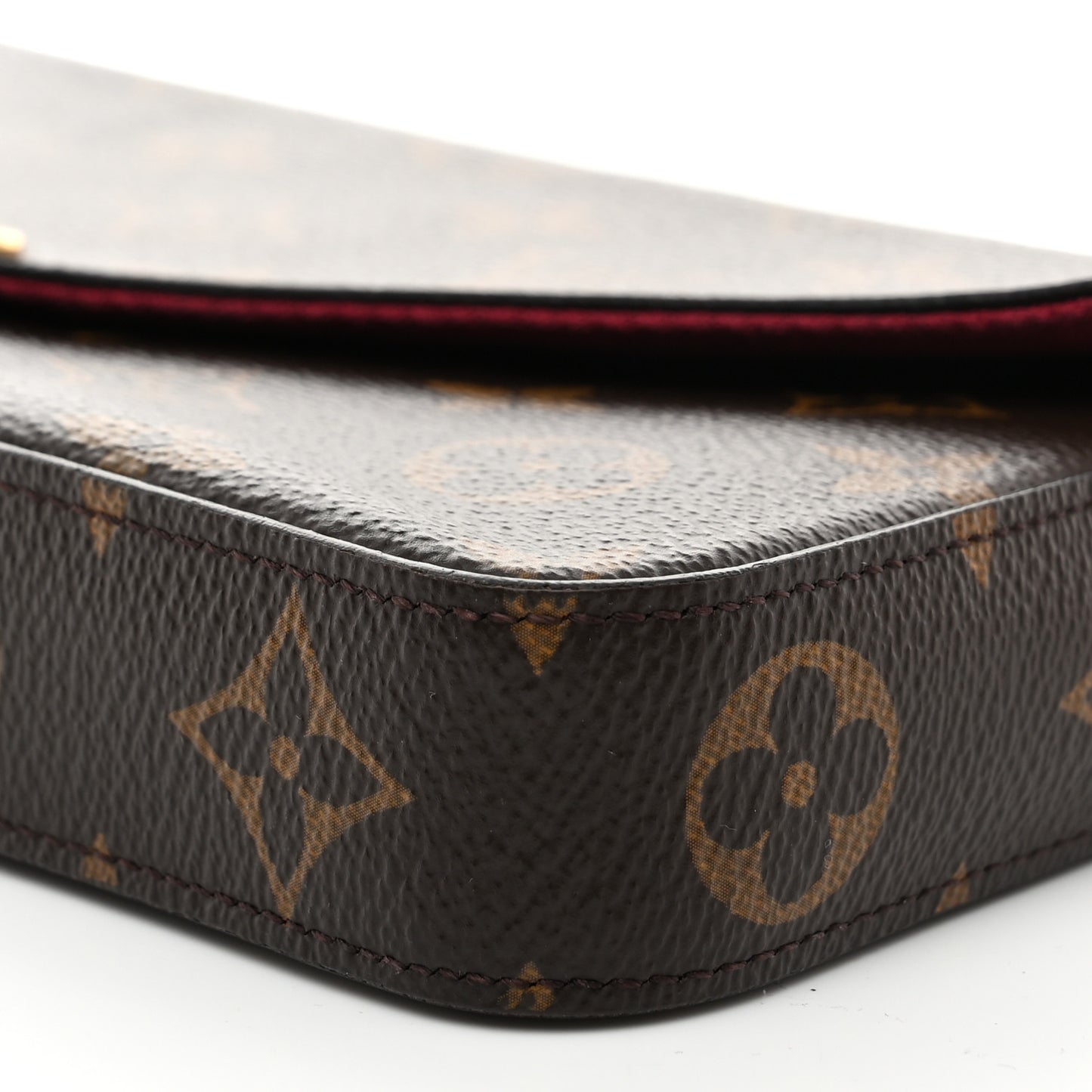 Monogram Pochette Felicie Chain Wallet Fuchsia