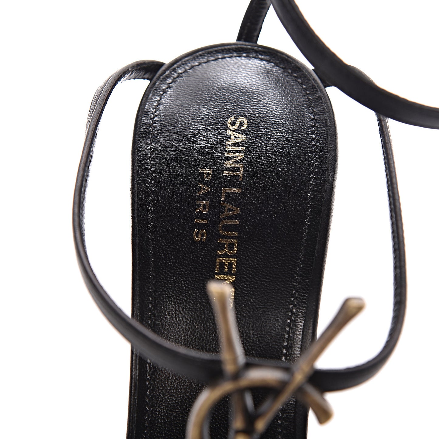 Sheepskin Cassandra Bamboo Logo 110 Ankle Strap Sandals 40 Black