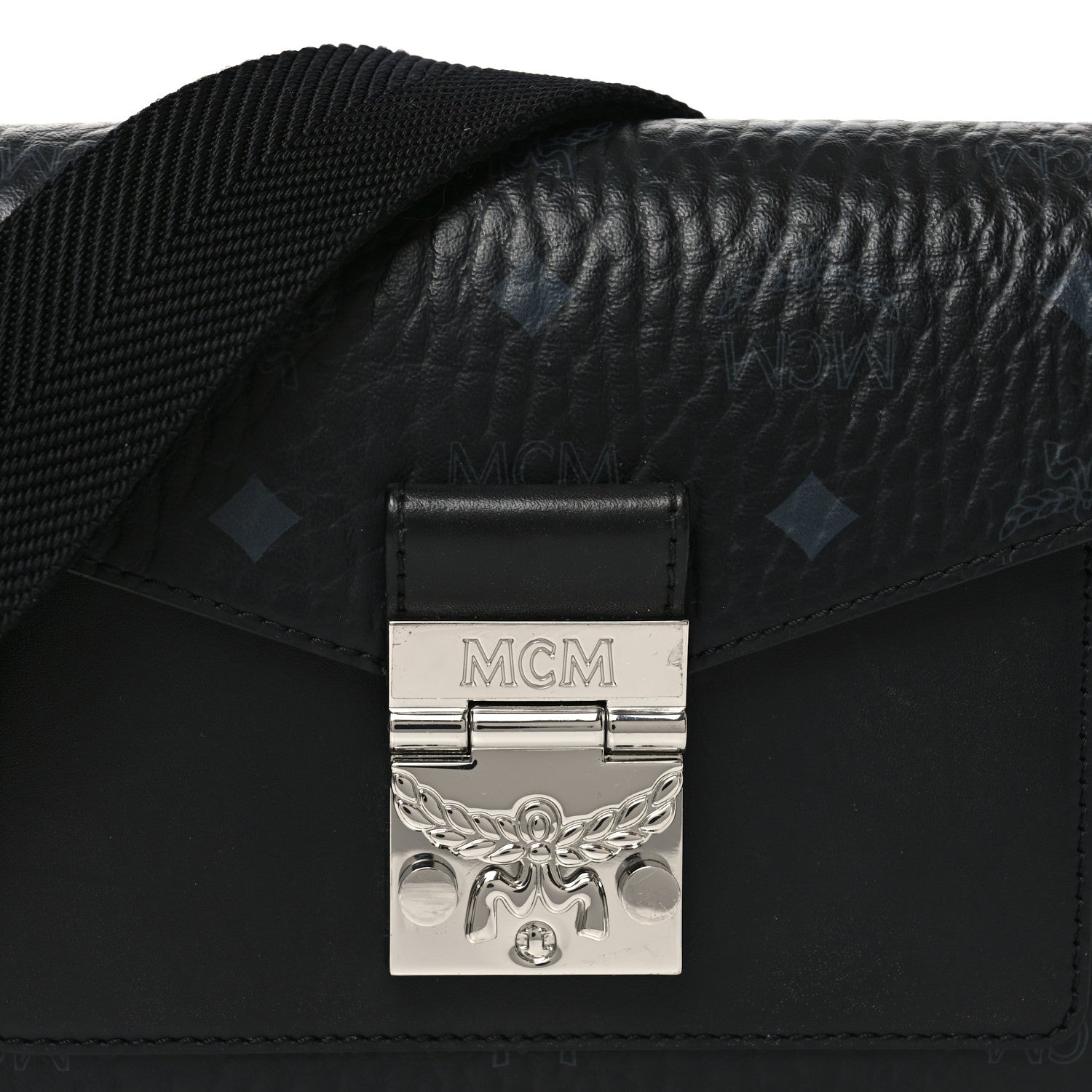 MCM Visetos Small Millie Crossbody Belt Bag Black 13 of 17