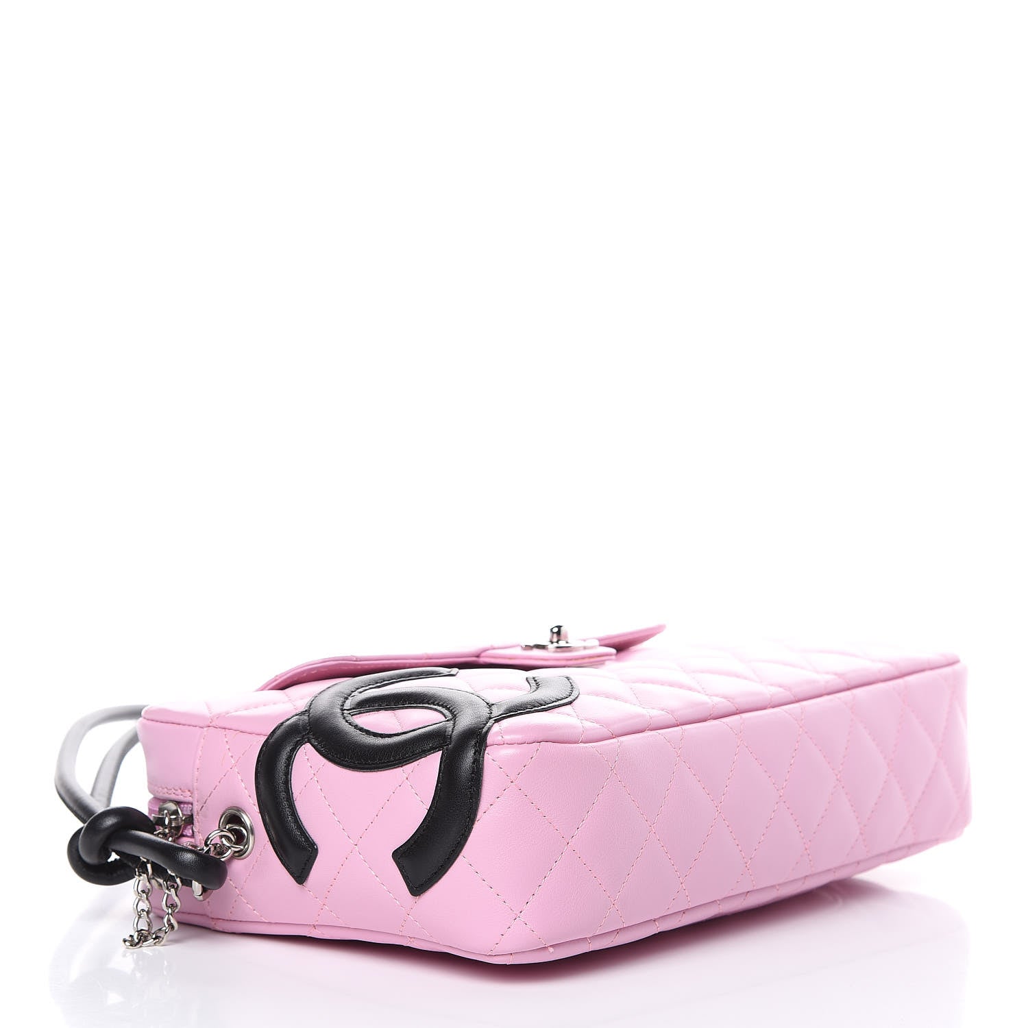 Chanel Calfskin Quilted Cambon Camera Bag Pink Black 4 of 11
