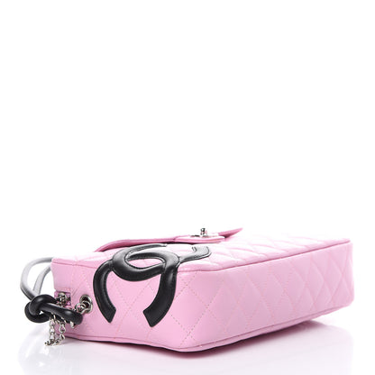 Chanel Calfskin Quilted Cambon Camera Bag Pink Black 4 of 11