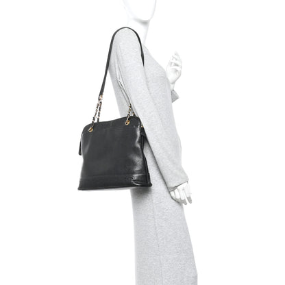 Chanel Caviar Triple CC Shoulder Bag Black 2 of 12