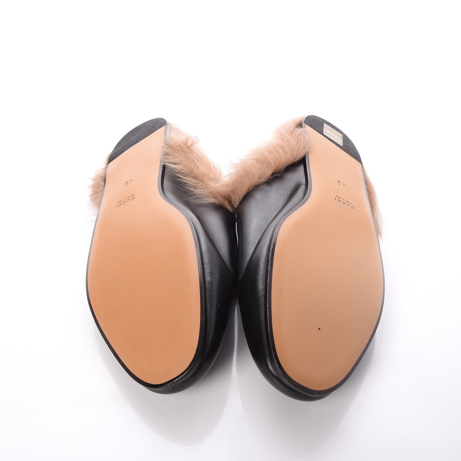 Gucci Calfskin Fur Princetown Slippers 42 Black 6 of 7