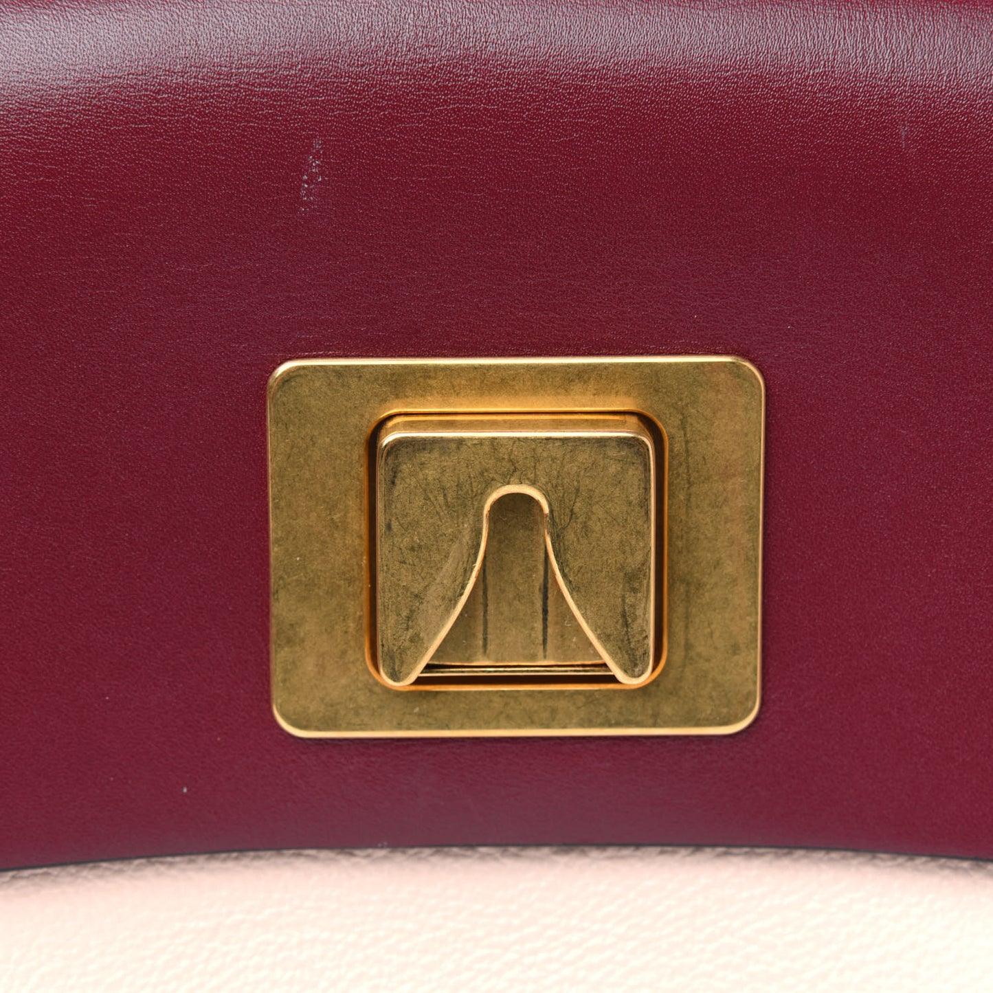 Smooth Calfskin Small VRing Crossbody Bag Rose Cannelle Light Ivory Cerise