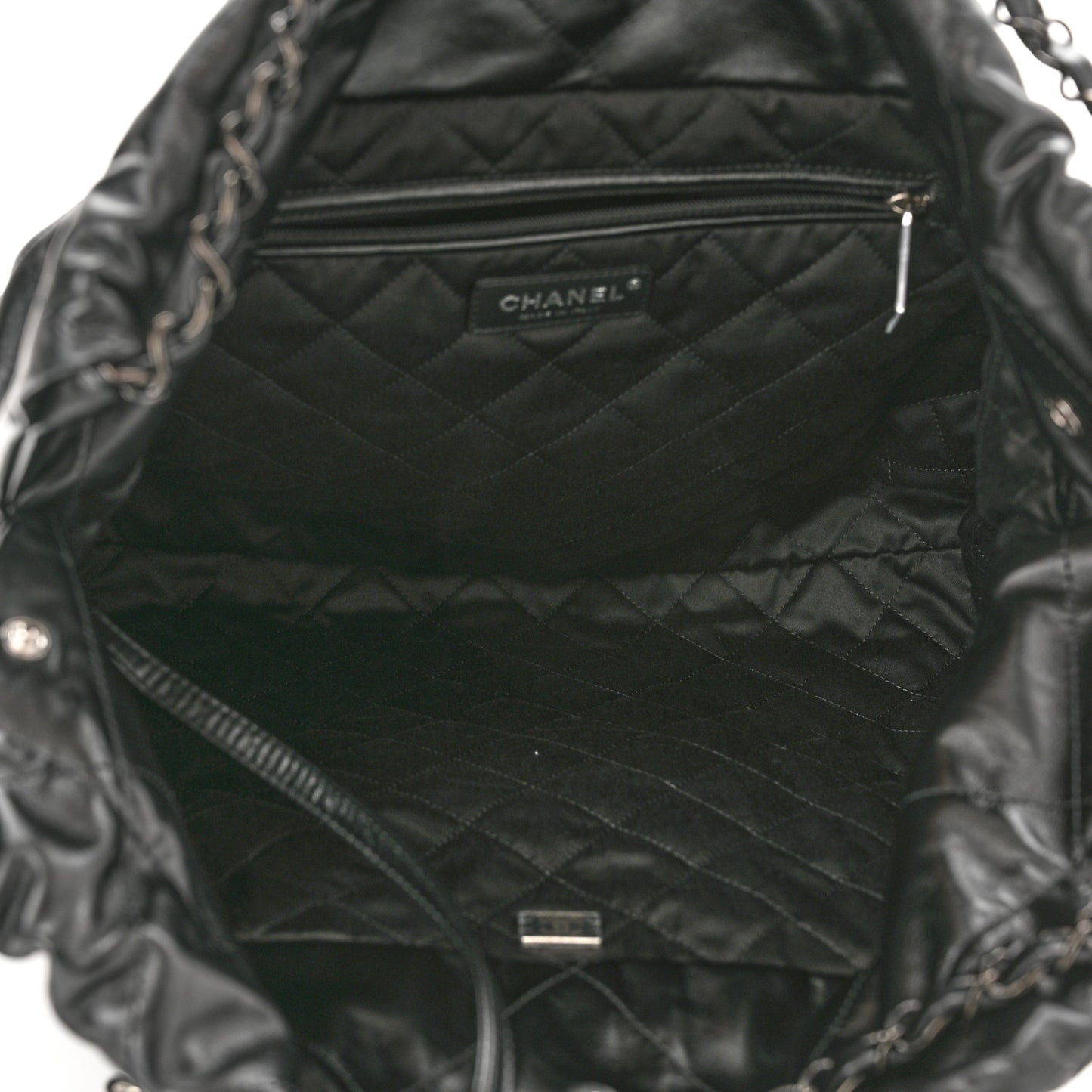 Shiny Calfskin Quilted Chanel 22 So Black