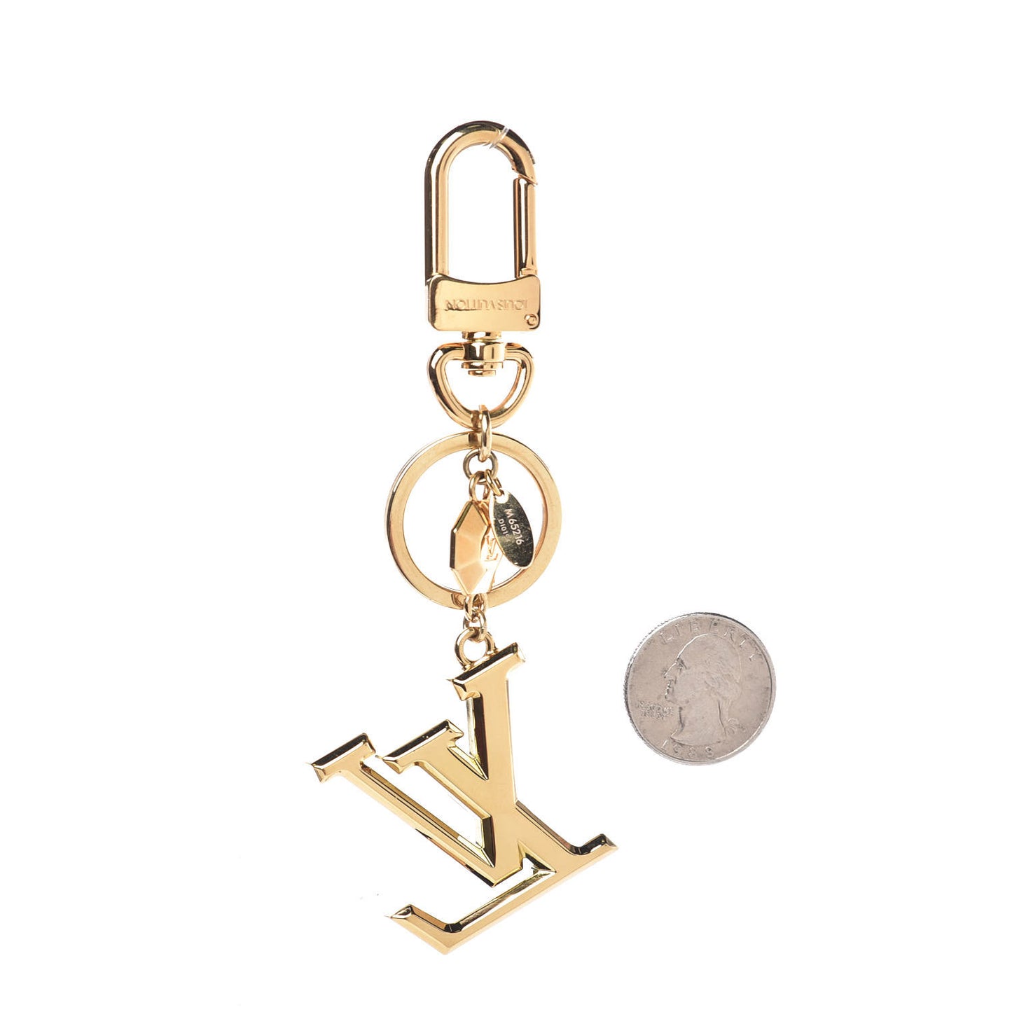 LV Facettes Bag Charm Key Holder Gold