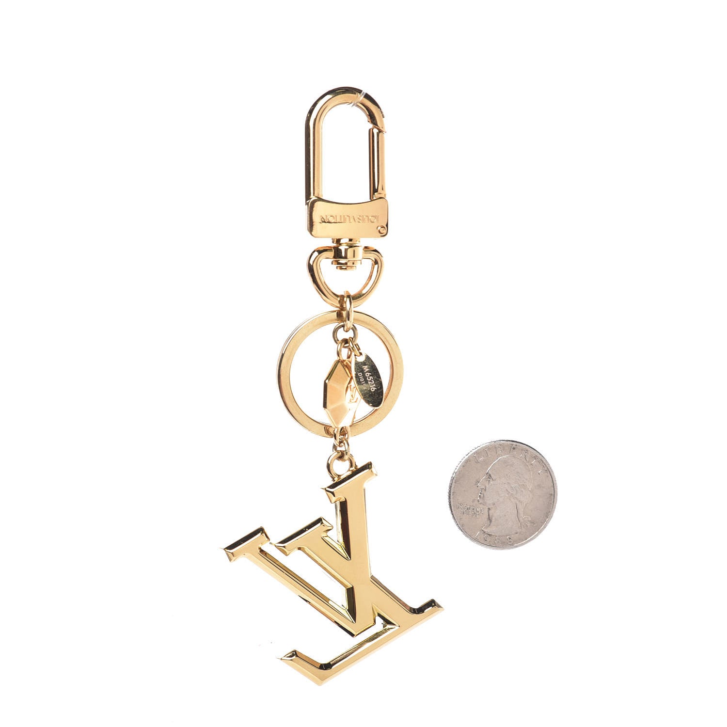 Louis Vuitton LV Facettes Bag Charm Key Holder Gold 2 of 3