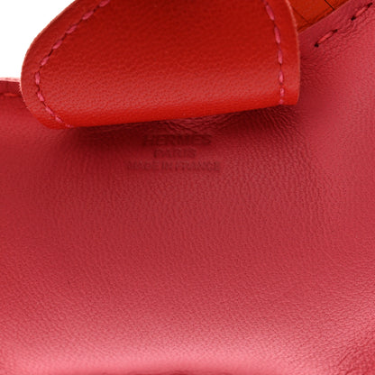 Hermes Milo Lambskin Grigri Rodeo Horse Bag Charm MM Rose Azalee Orange Poppy 3 of 3