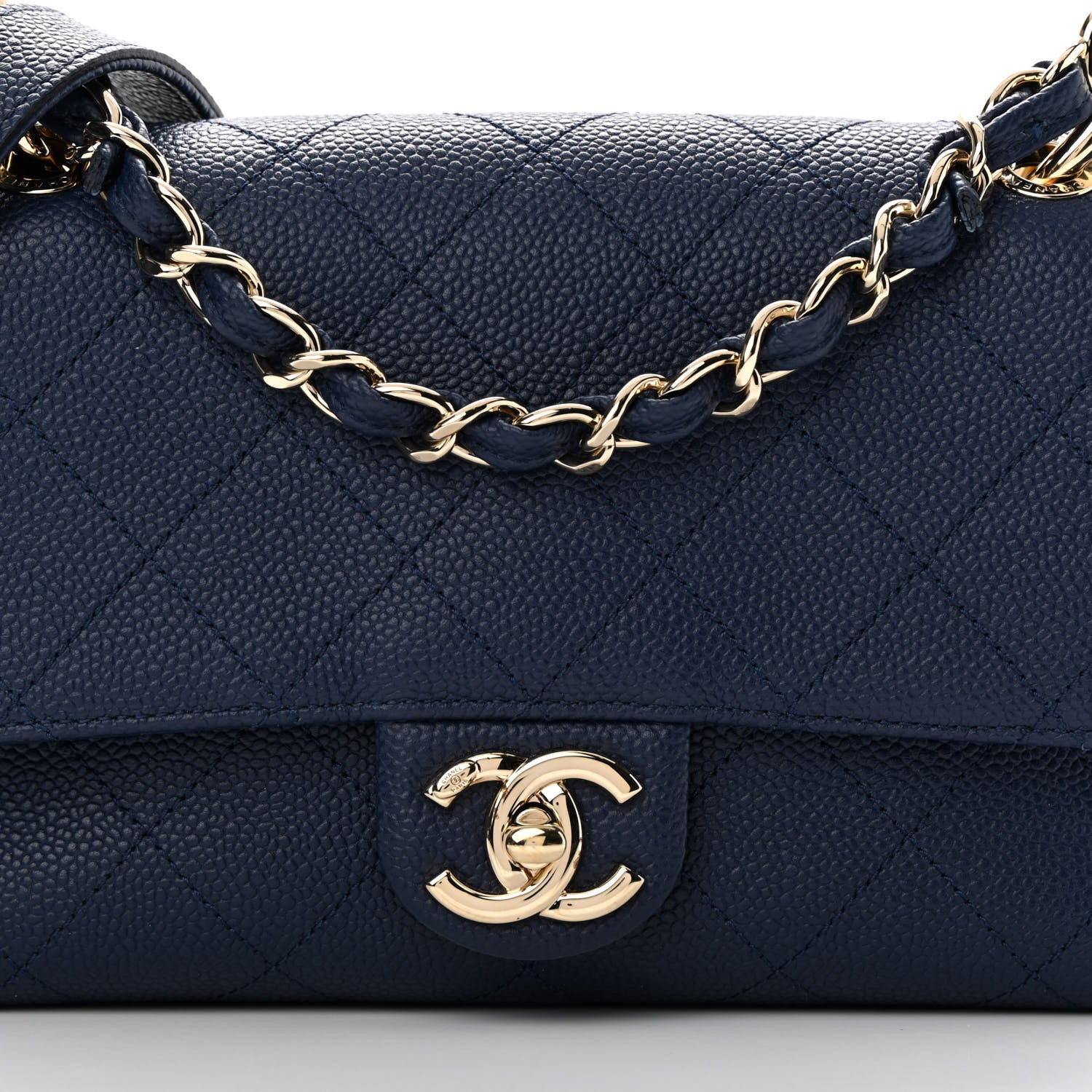 Chanel Caviar Quilted Small City Walk Flap Navy Blue 8 of 11