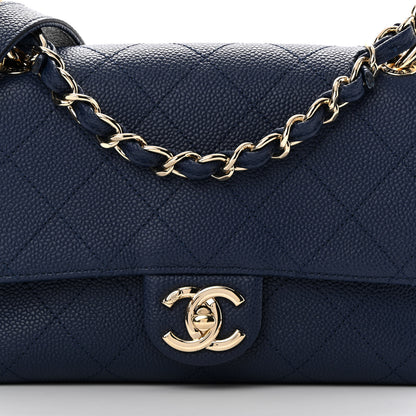 Chanel Caviar Quilted Small City Walk Flap Navy Blue 8 of 11