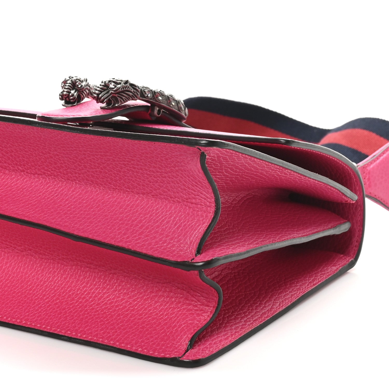 Gucci Dollar Calfskin Crystal Web Medium Dionysus Bamboo Top