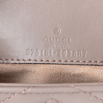 Gucci Calfskin Matelasse Heart GG Marmont 2.0 Coin Purse On A Chain Porcelain Rose 6 of 9