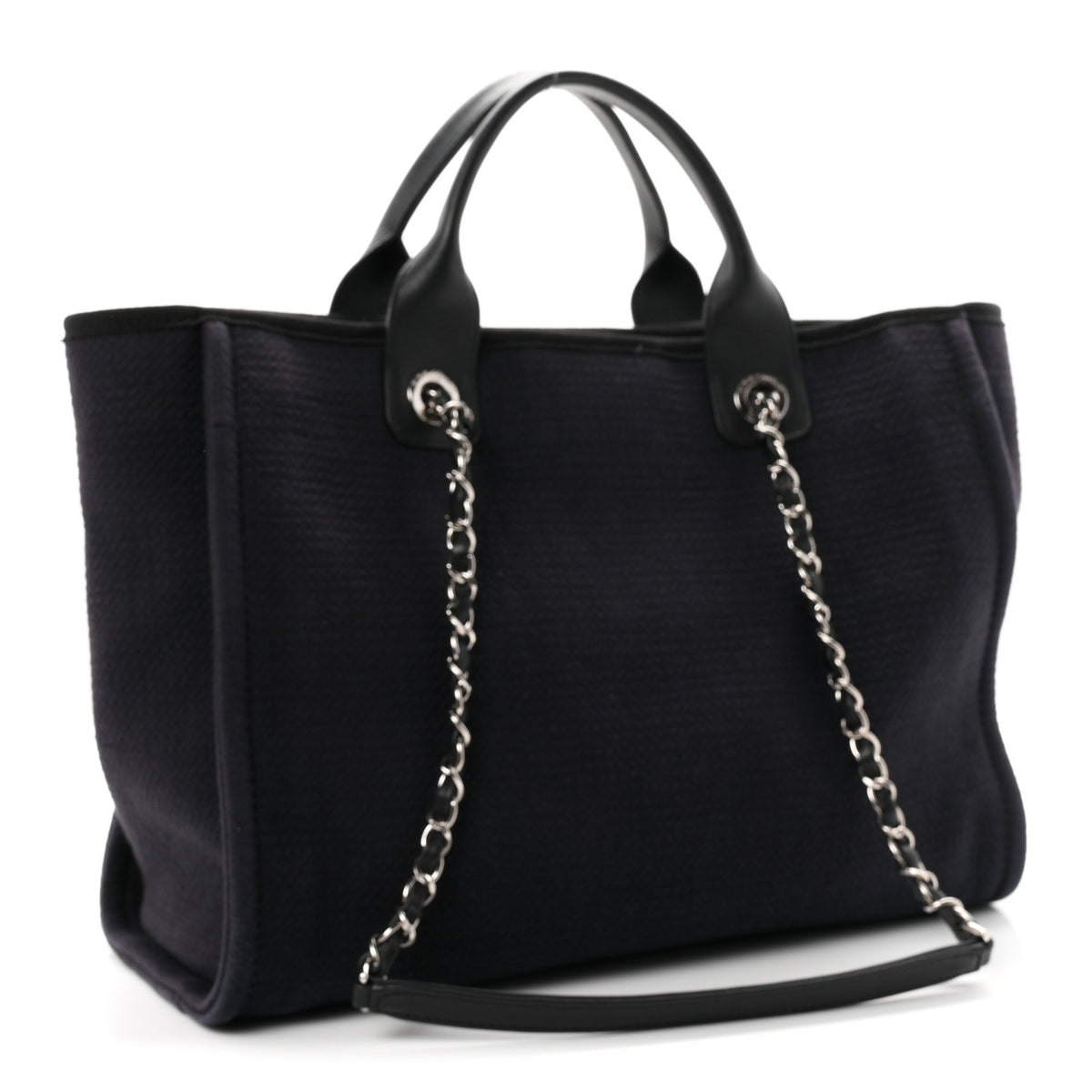 Chanel Mixed Fibers Small Deauville Tote Black 4 of 11