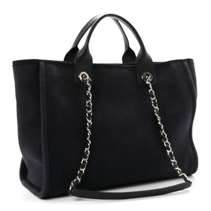 Chanel Mixed Fibers Small Deauville Tote Black 4 of 11