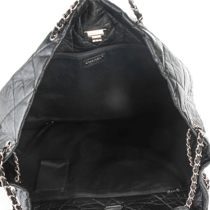Chanel Aged Calfskin Oversized Reissue Drawstring Tote Black 5 of 7