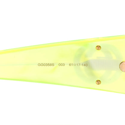 Gucci Shield Sunglasses GG0358S Fluorescent Yellow 6 of 8