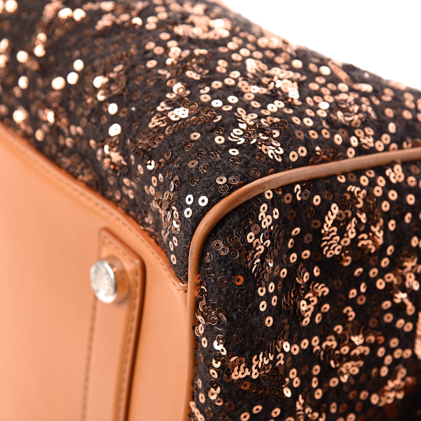 Sequin Monogram Sunshine Express Speedy Gold