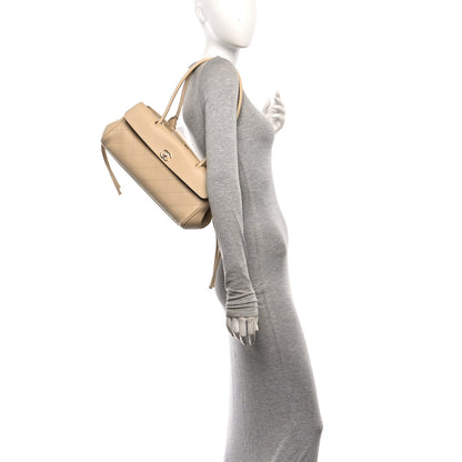 Chanel Grained Calfskin Stitched Urban Essentials Small Shopping Bag Beige 3 of 23