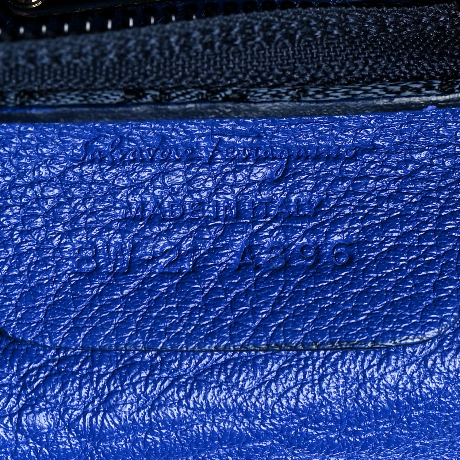 Salvatore Ferragamo Grained Calfskin Sofia Satchel Blue 7 of 10