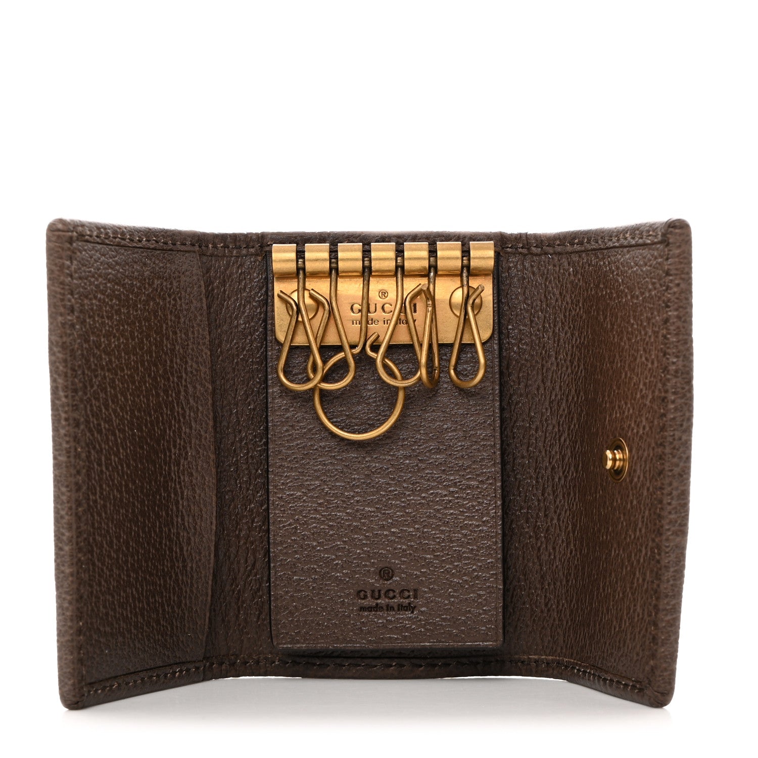 Gucci GG Supreme Monogram Web Ophidia 6 Key Holder Case Beige New Acero 5 of 8