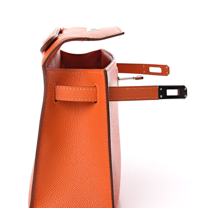 Hermes Epsom Kelly Pochette Clutch Feu 10 of 27