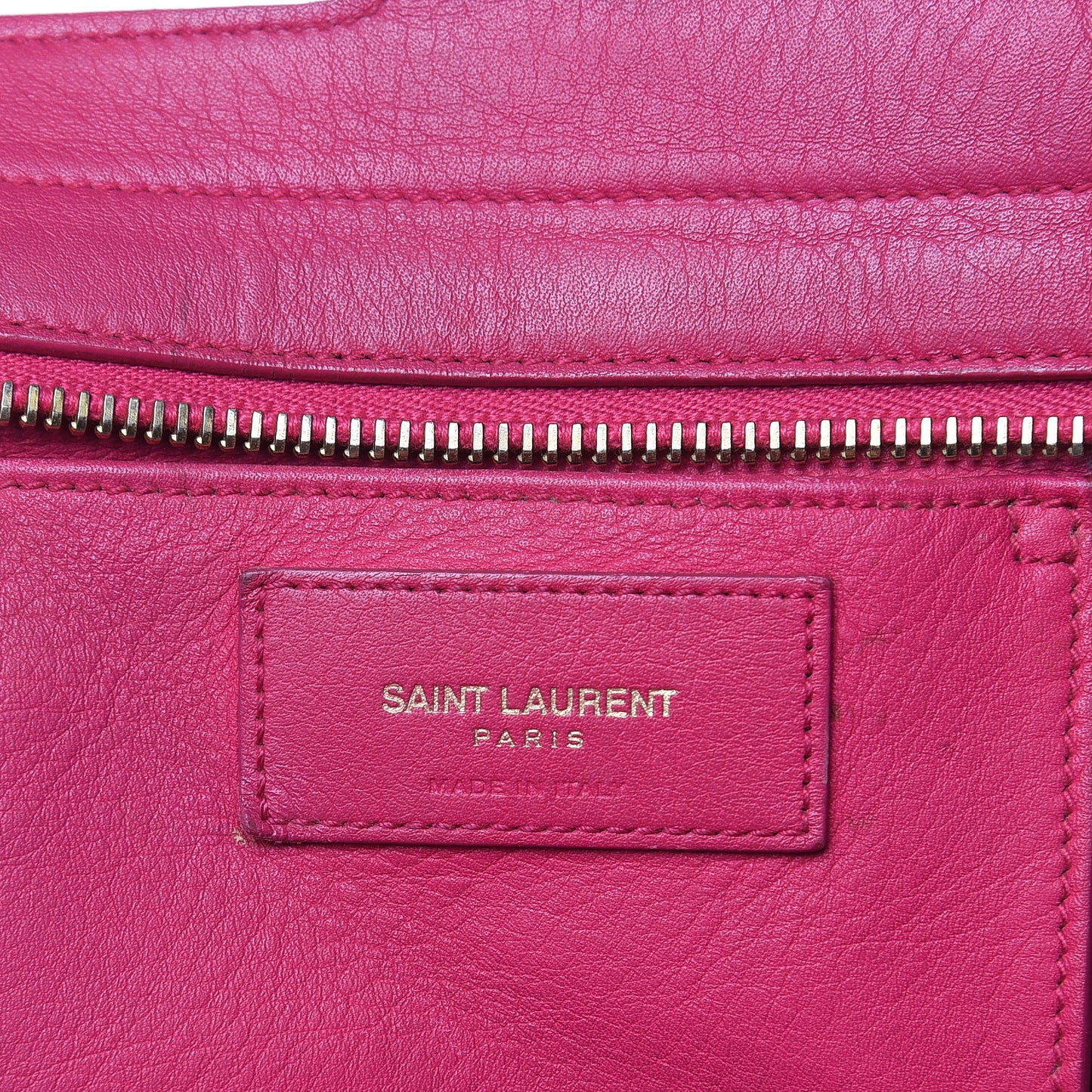 Calfskin Small Classic Y Cabas Fuchsia