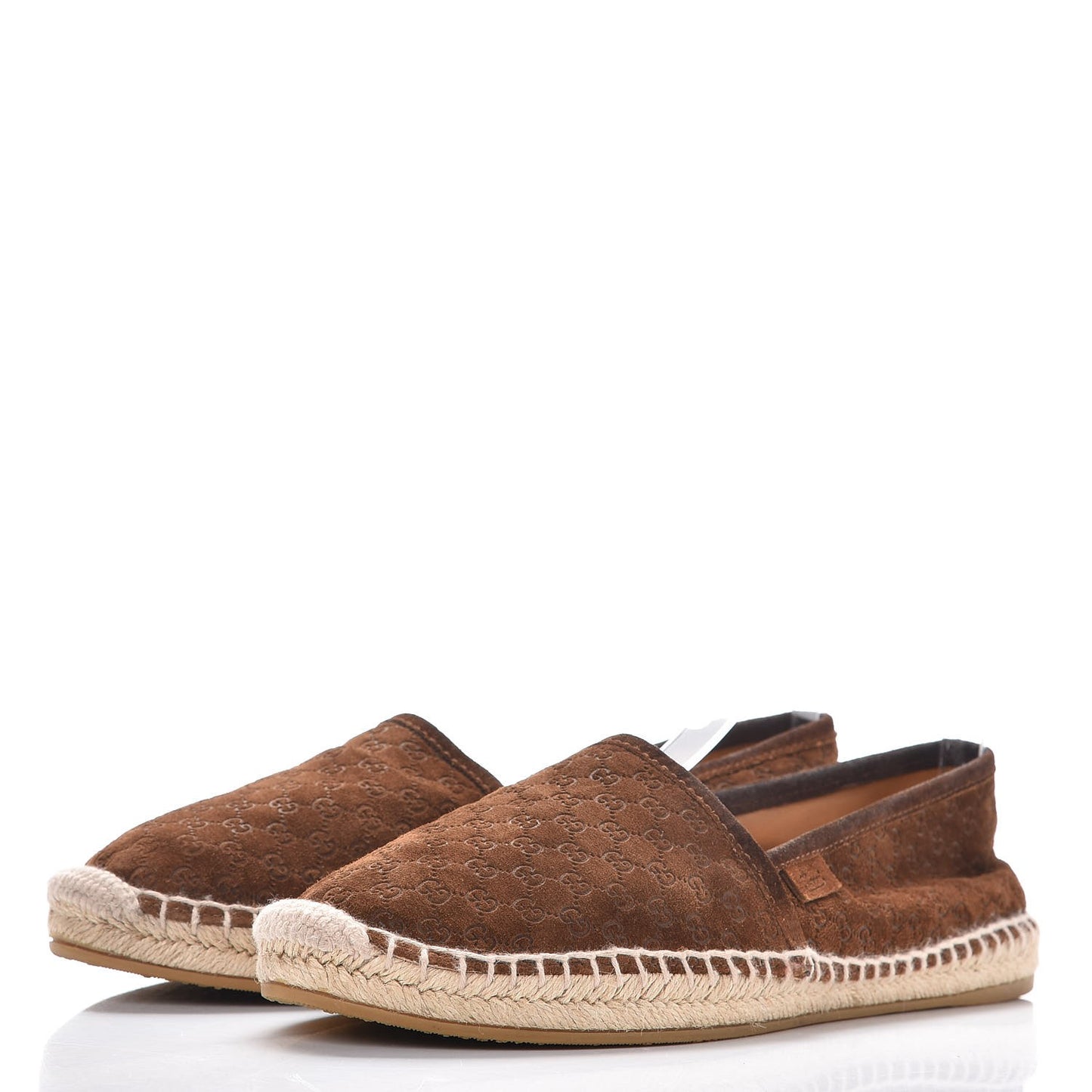 Suede Microguccissima Espadrilles 39.5 Nut Brown