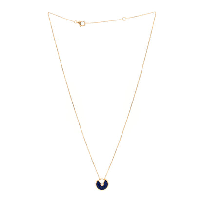 Cartier 18K Yellow Gold Diamond Lapis Lazuli XS Amulette de Cartier Pendant Necklace 3 of 4