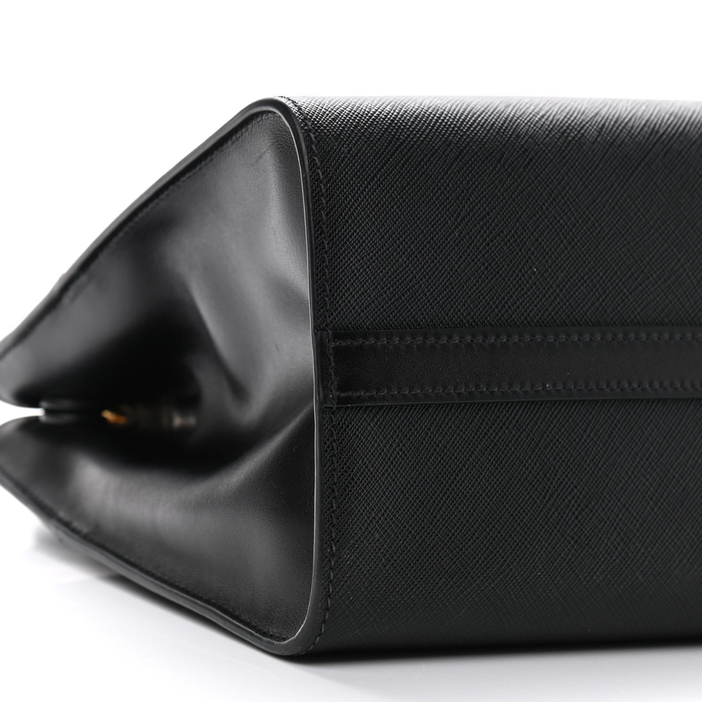 Saffiano City Calfskin Small Esplanade Tote Black