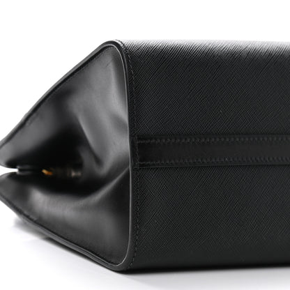 Prada Saffiano City Calfskin Small Esplanade Tote Black 9 of 13